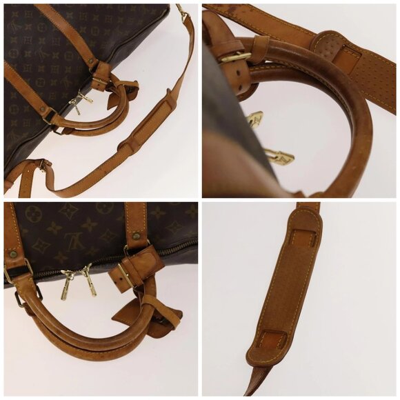 LOUIS VUITTON Monogram Keepall Bandouliere 60 Boston Bag M41412 LV Auth 140306 - Picture 15 of 16